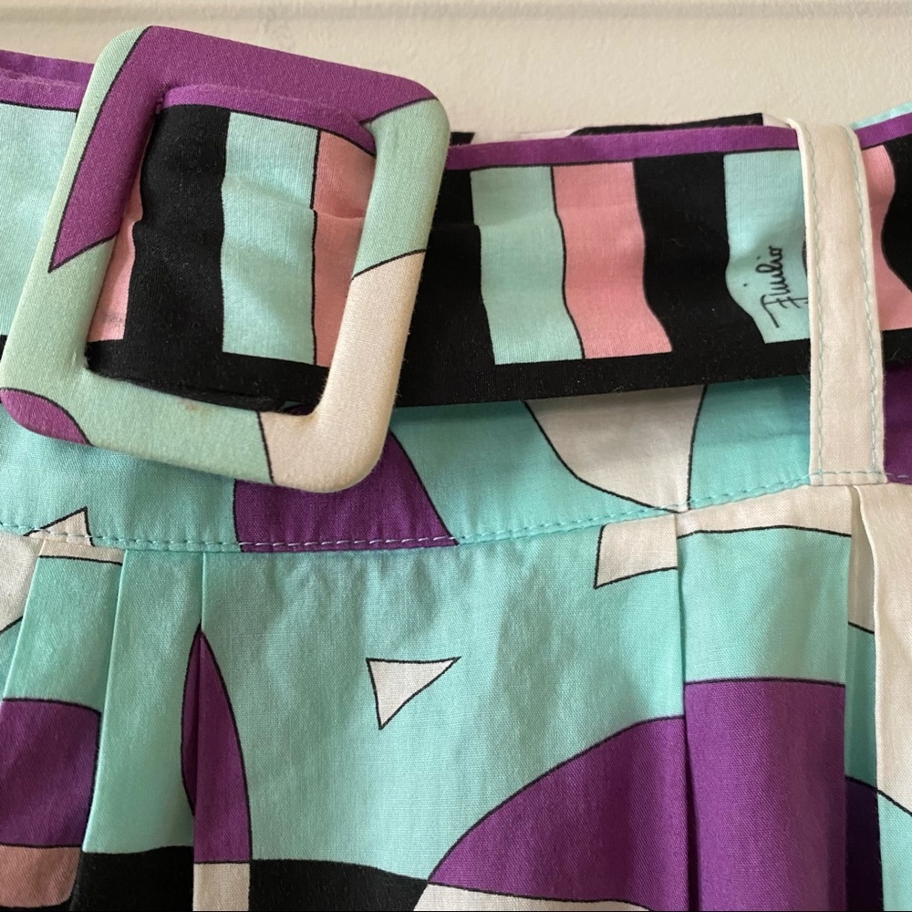 EMILIO PUCCI vintage abstract mini skirt